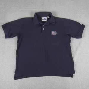 Vintage Dallas Cowboys Mens L Polo Shirt‎ Blue Starter NFL Faded READ